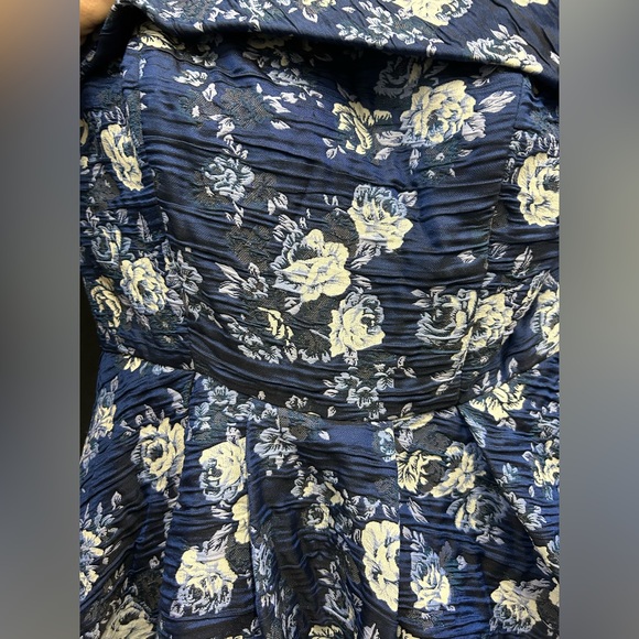 Mac Duggal Blue and White Strapless Dress - Picture 6 of 9